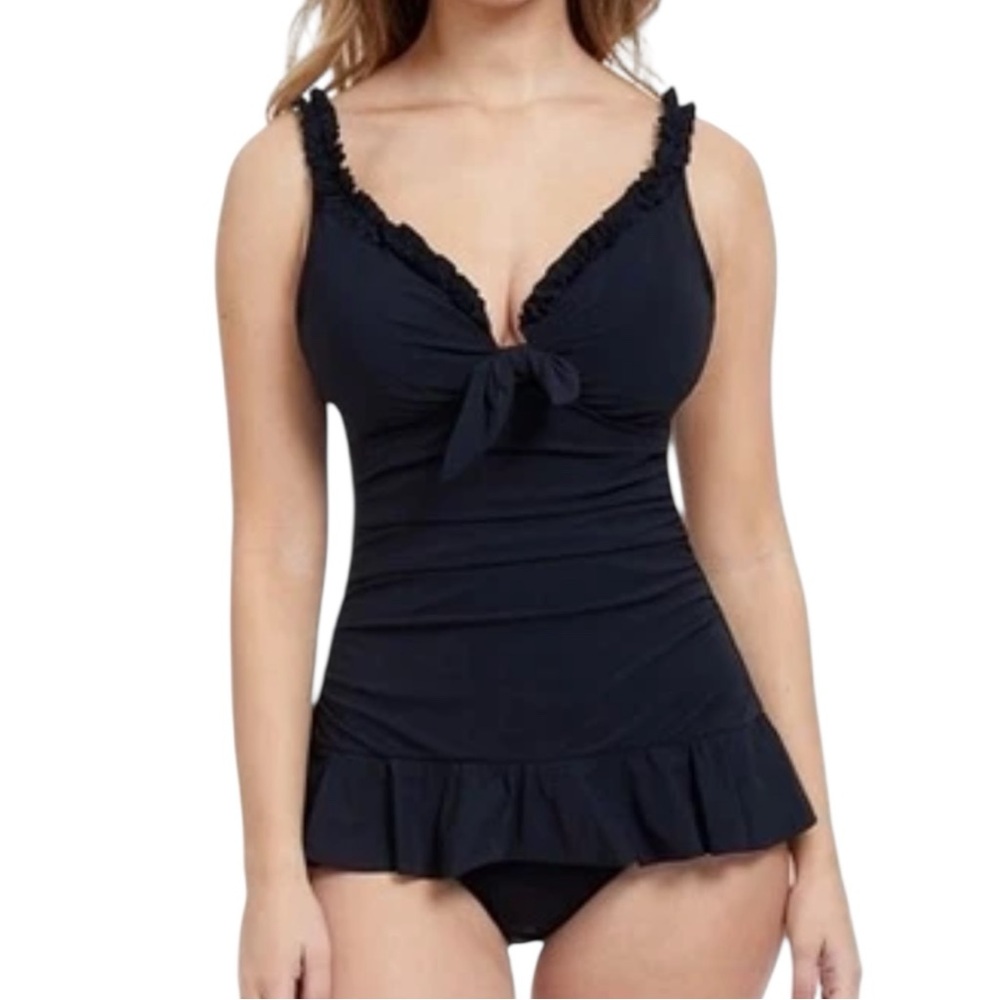 NWT Betsey Johnson Black One-Piece Swimsuit – Size Small